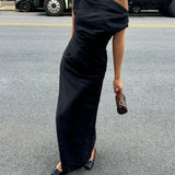 The Madison Ave Maxi Skirt Black