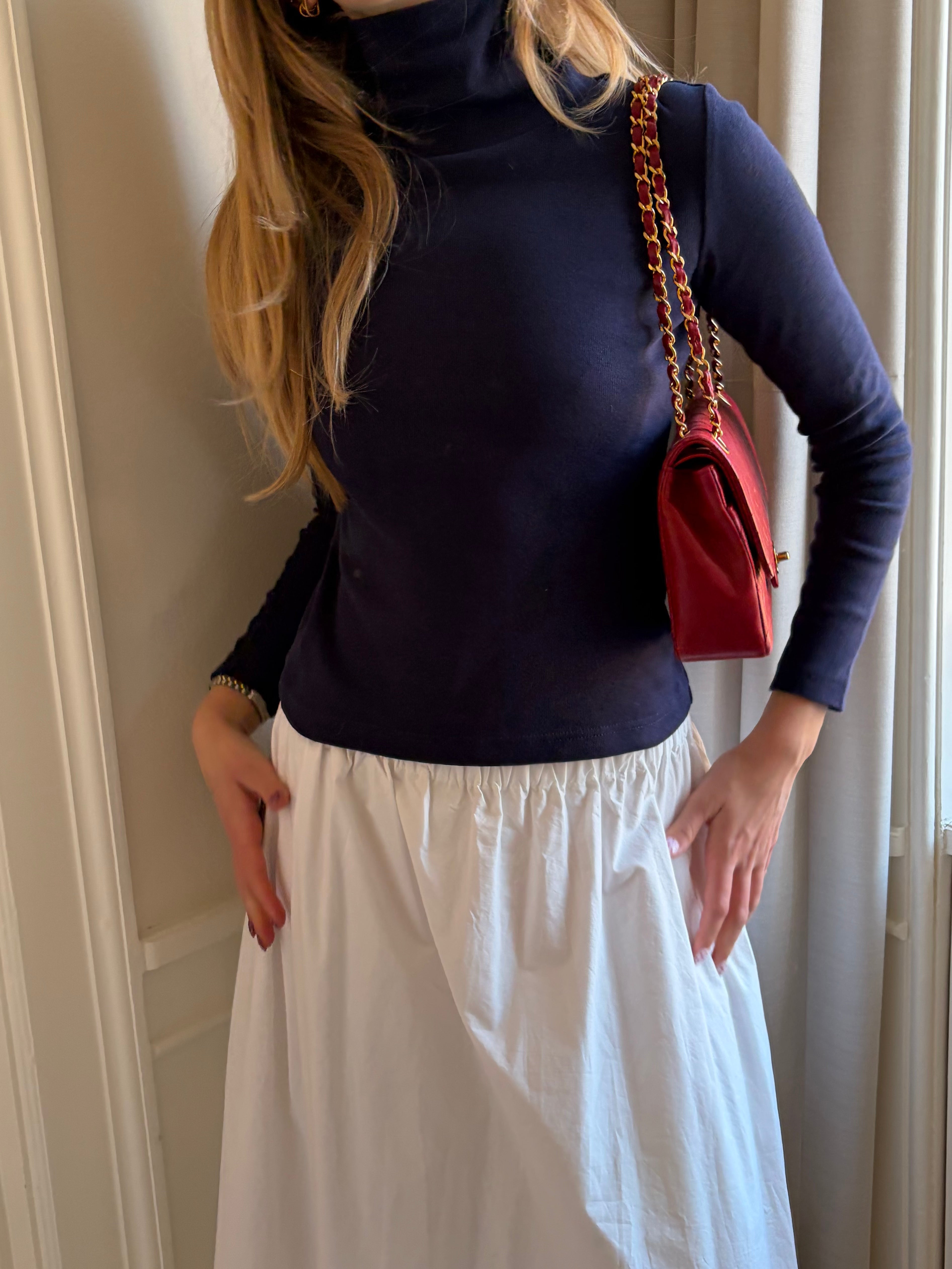 Indy Skirt in Midnight Navy – The Waiting Room