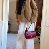 Liz Plaid Cuff Coat in Burnt Butter