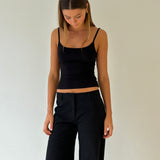 The Low Waisted Bianca Pant in Black