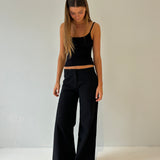 The Low Waisted Bianca Pant in Black