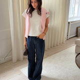 Theo Wool Cardigan in Blush