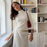 Madison Ave Maxi Skirt White