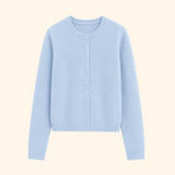 Theo Wool Cardigan in Sky