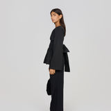 The Long Sleeve Rhoe Top in Black